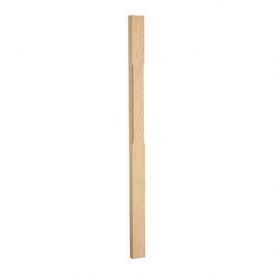 Oak Stop Chamfered Half Newel Post with Pyramid Cap 1500mm