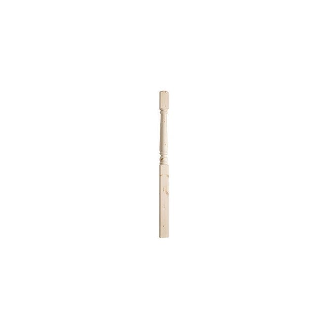 GW Leader Pine Colonial Newel Half Post 1500mm