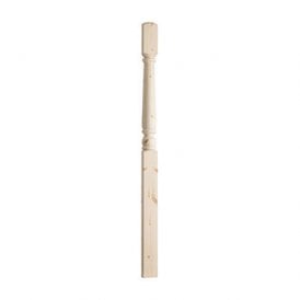 Pine Colonial Newel Half Post 1500mm