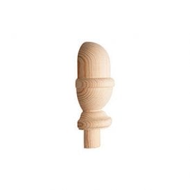 Pine Newel Post Acorn Half Cap