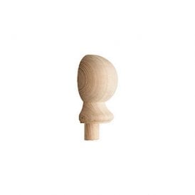 Pine Newel Post Ball Half Cap