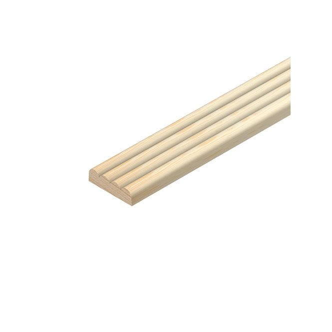 GW Leader Pine Reed Moulding 21mm x 6mm x 2400mm