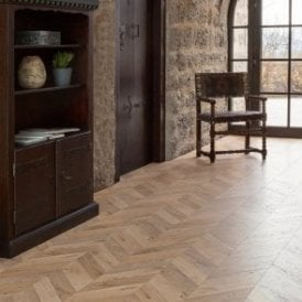Premier Floor Chevron Parquet 8mm Natural Oak Embossed Laminate Flooring