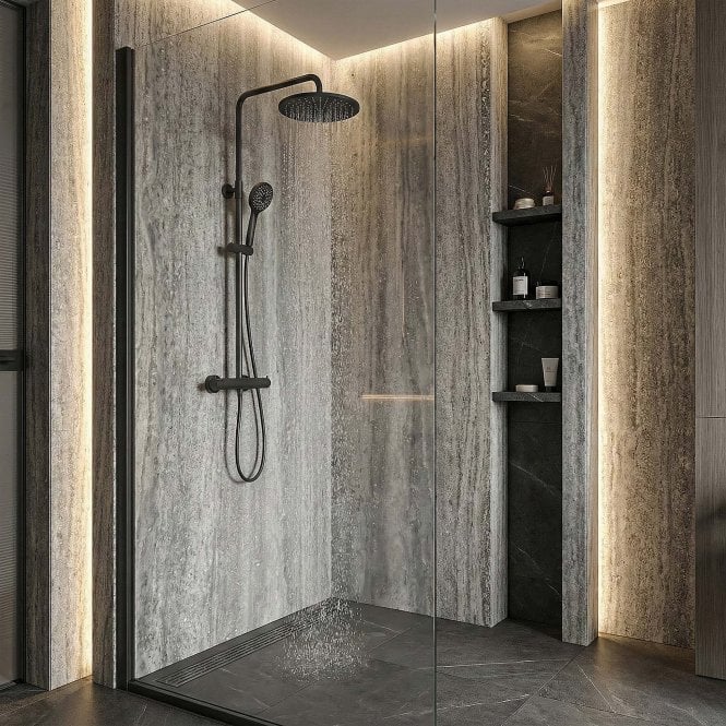GW Leader Premium PVC Gloss Shower Wall Panel - Sand Marble