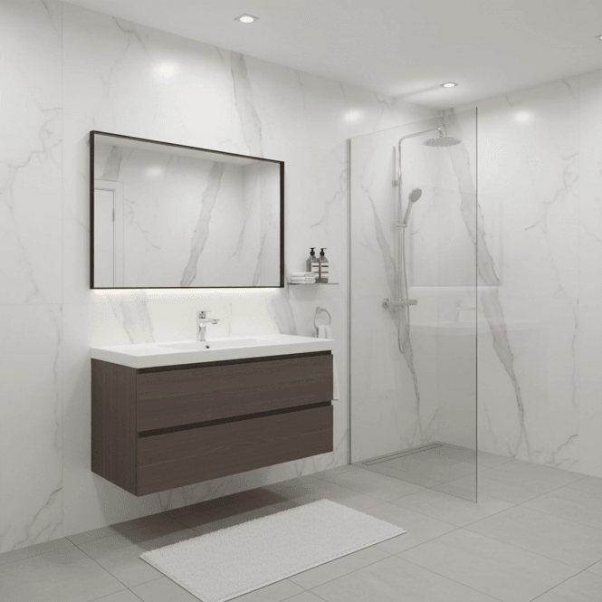 GW Leader PVC Gloss Shower Wall Panel - Calcatta Marble (SP3)