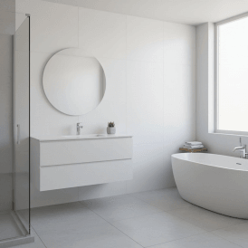 PVC Shower Wall Panel - Matt White (SP10)