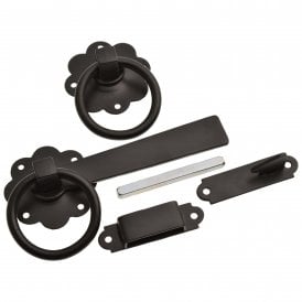 Ring Gate Latch Black