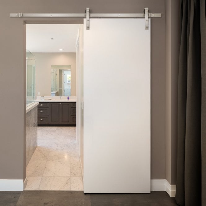 GW Leader Satin Nickel 1.98m Face Mounted Sliding Barn Door Track