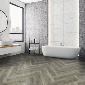 Signature Grey - Lifestyle Herringbone 5.5mm Luxury Rigid Vinyl Flooring