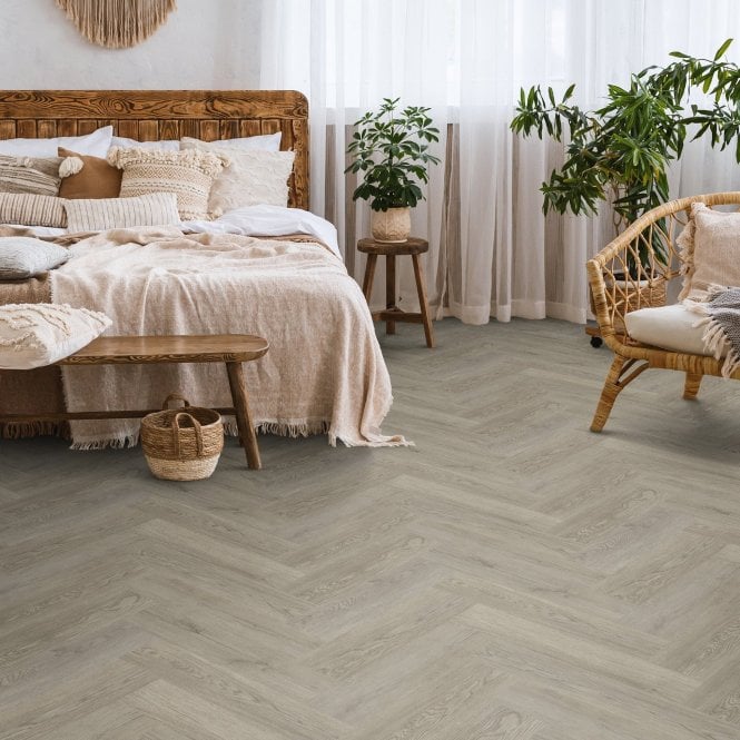 GW Leader Steel City Grey - Lifestyle Herringbone 5.5mm Luxury Rigid Vinyl Flooring