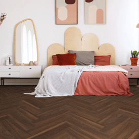 Walnut - Lifestyle Herringbone 5.5mm Luxury Rigid Vinyl Flooring