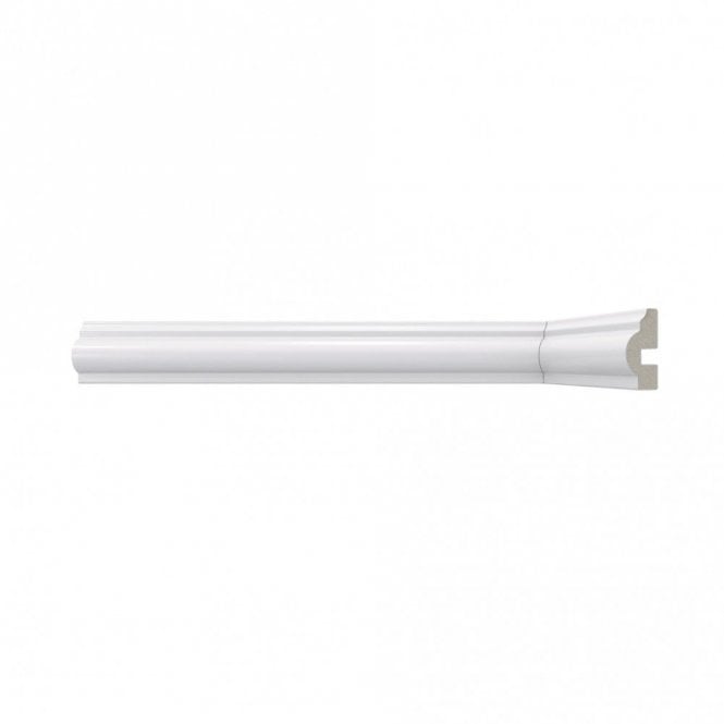 GW Leader White Gloss Wrapped Chair Rail Moulding - 14mm x 29mm x 2.4m