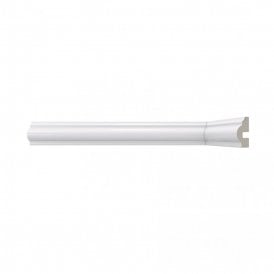 White Gloss Wrapped Chair Rail Moulding - 14mm x 29mm x 2.4m