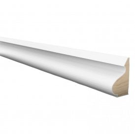 White Primed Base Cap Moulding 17mm x 28mm x 2.4m