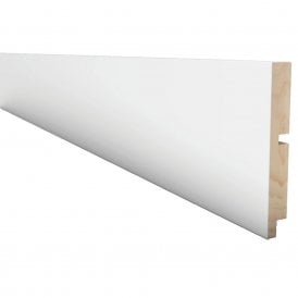 White Primed Contemporary Skirting Board - 13mm x 100mm x 2.4m