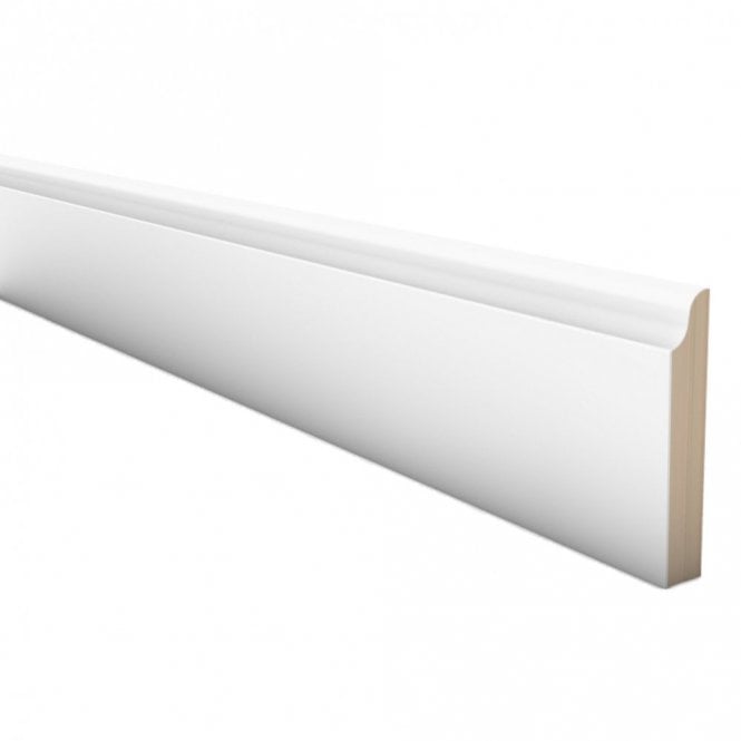 GW Leader White Primed Decorative Base Moulding/Skirting 14mm x 82mm x 2.4m