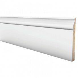 White Primed Decorative Skirting Board 14mm x 133mm x 2.4m