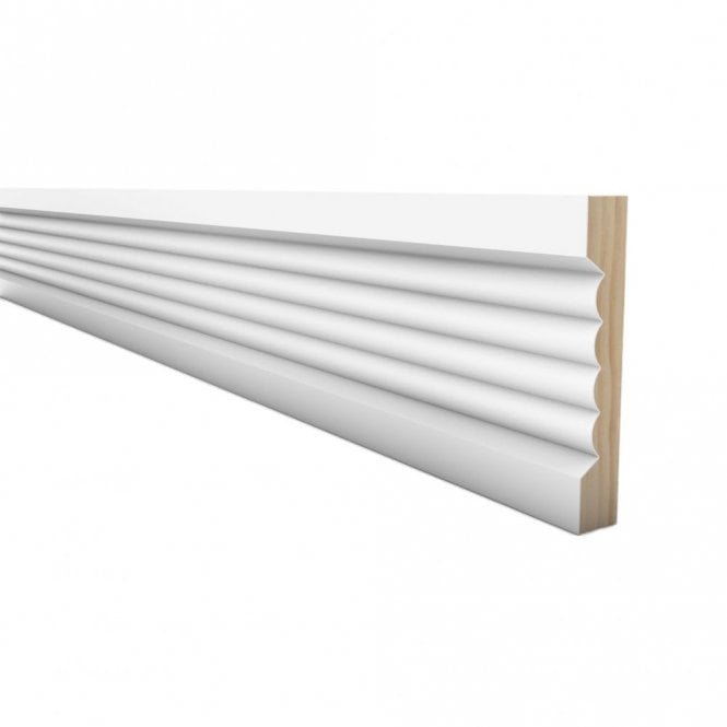 GW Leader White Primed Ribbed Moulding/Architrave 14mm x 92mm x 2.4m