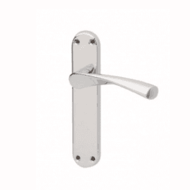 E-Zeta Chrome Plated Backplate Lever Door Handle