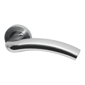 Jade Round Rose Dual Finish Lever Door Handle
