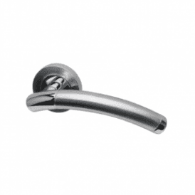 Lincoln Round Rose Dual Finish Lever Door Handle
