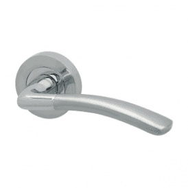 Ripon Round Rose Dual Finish Lever Door Handle