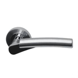 Ruby Round Rose Dual Finish Lever Door Handle
