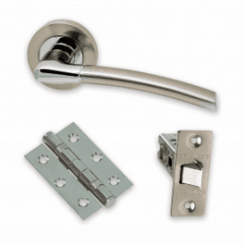 The Developer Falcon Polished Chrome & Satin Nickel Door Handle Pack