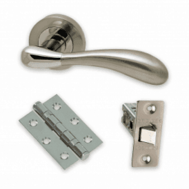 The Developer Hornet Polished Chrome & Satin Nickel Door Handle Pack