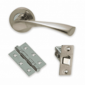 The Developer Lobo Polished Chrome & Satin Nickel Door Handle Pack