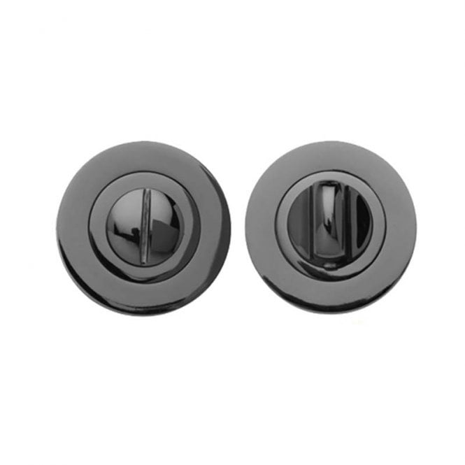 Intelligent Hardware WC Turn and Release on Round Rose - Black Nickel Plated