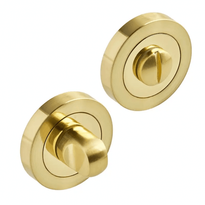 Intelligent Hardware WC Turn and Release on Round Rose - Polished Brass