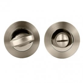 WC Turn and Release on Round Rose - Satin Nickel