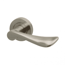 Worcester Round Rose Satin Nickel Lever Door Handle