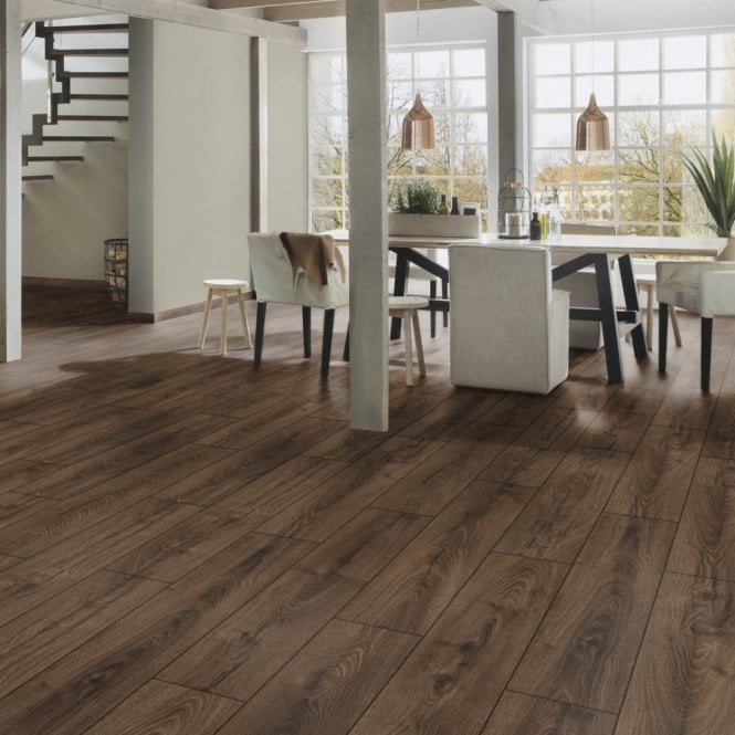 Krono Original Atlantic 10 Espresso Carpenter Oak 10mm Moisture Resistant Laminate Flooring (K479)