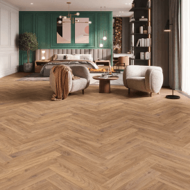 Firebrand Oak - Herringbone 8mm Laminate Flooring (K450)