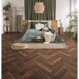 Laguna Oak - Herringbone 8mm Laminate Flooring (K411)