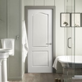 Internal White Moulded 2 Panel Arch Top Door