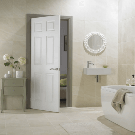 Internal White Moulded Textured 6 Panel Door