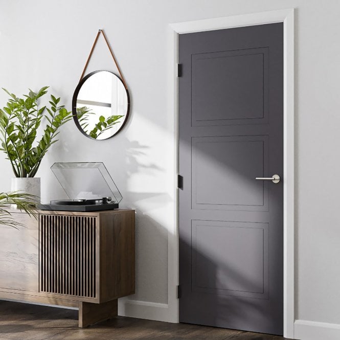 Premdor Internal White Primed Shallow Moulded Smooth 3 Panel Door
