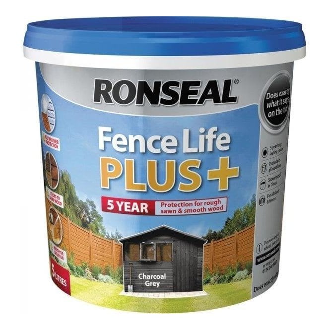 Ronseal  Fence Life Plus Charcoal Grey 5 Litre