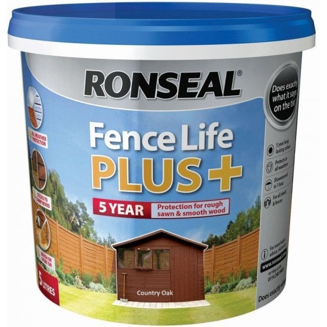 Ronseal  Fence Life Plus Country Oak 5 Litre