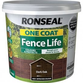 Ronseal One Coat Fence Life Dark Oak 5 Litre