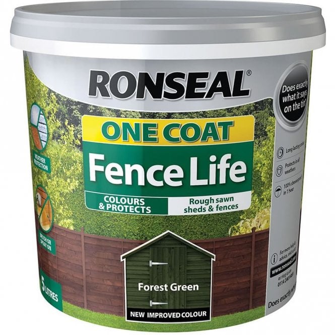 Ronseal  One Coat Fence Life Forest Green 5 Litre
