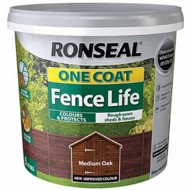 Ronseal One Coat Fence Life Medium Oak 5 Litre