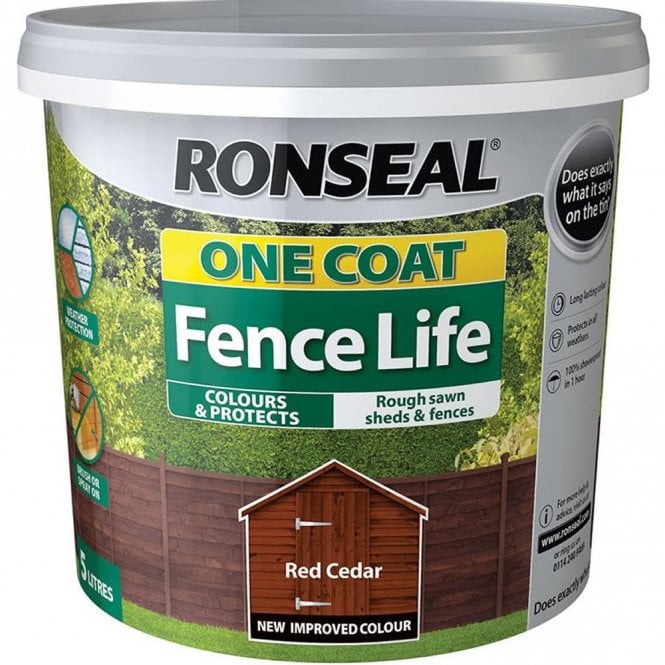 Ronseal  One Coat Fence Life Red Cedar 5 Litre