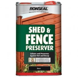 Ronseal Shed and Fence Preserver Black 5 Litre